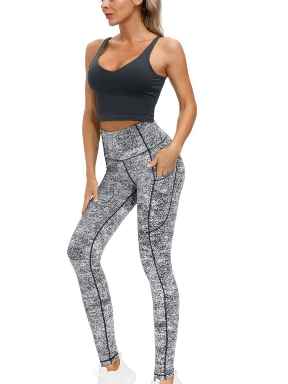 Women's Thick High Waist Yoga Pants with Pockets